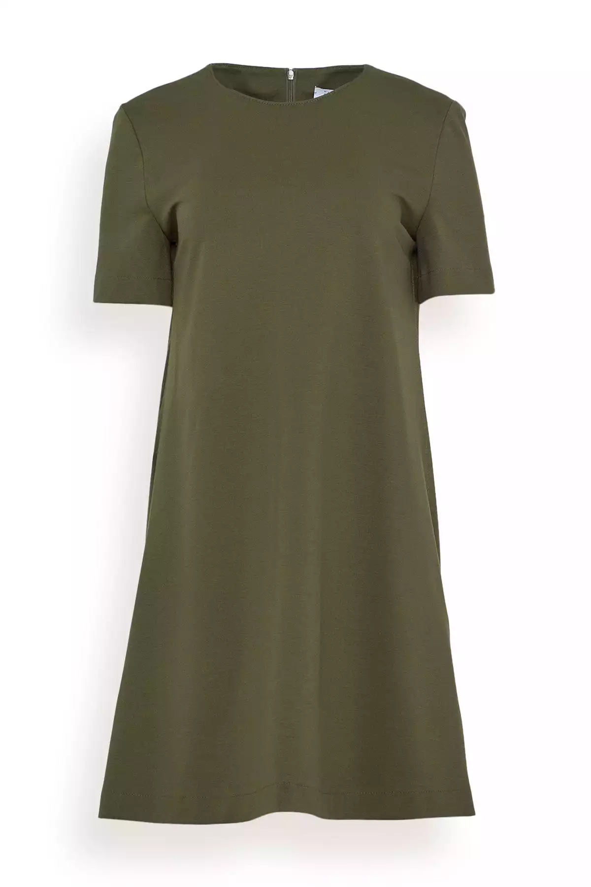 A Line Dress in Moss Green