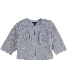 Alex Evenings Womens Sequin Cardigan Sweater