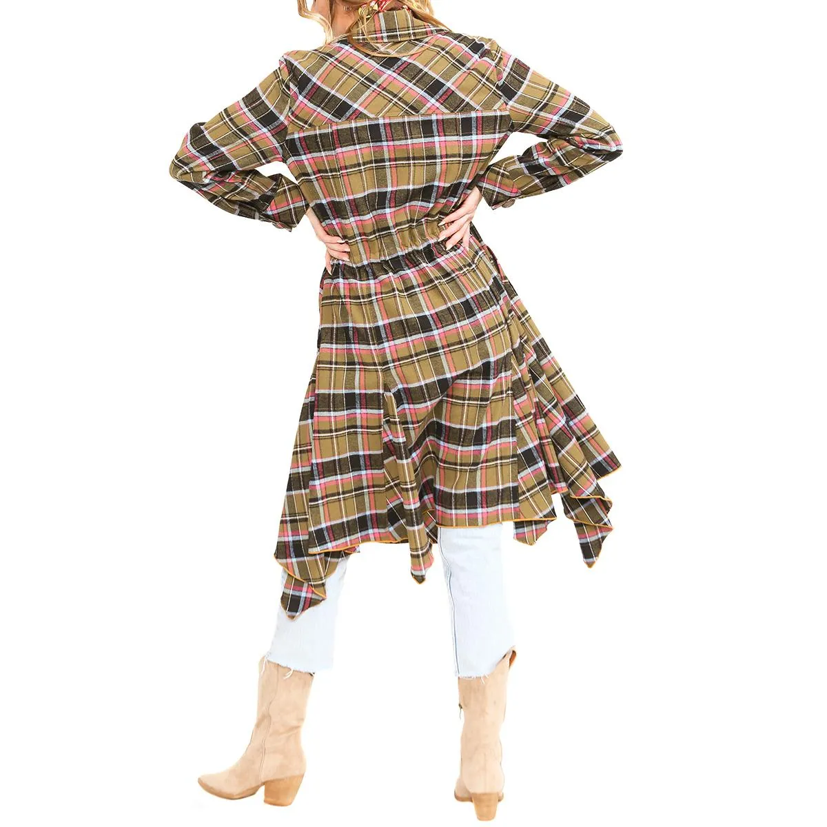      Aratta Coco Plaid Trench Coat     