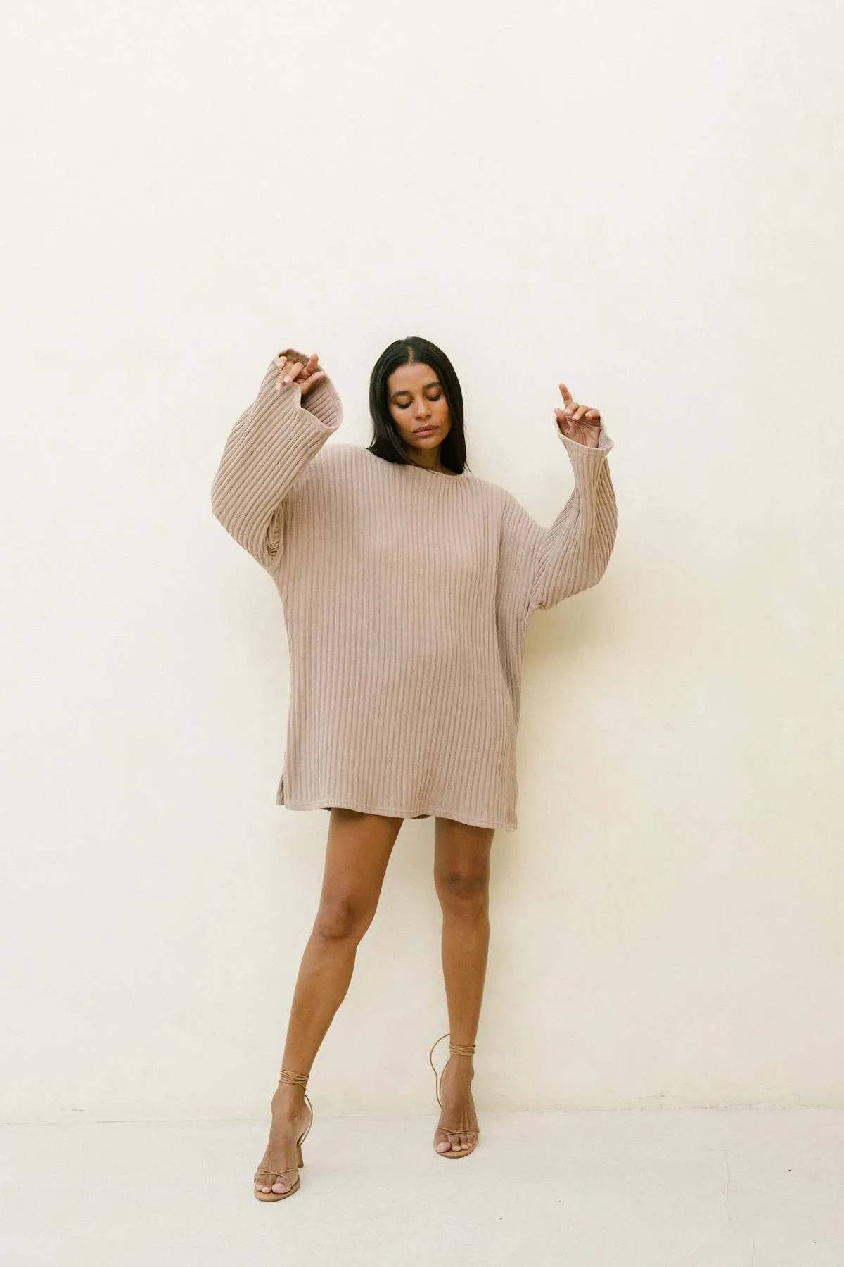 Bahhgoose Sweater Dress - Almond