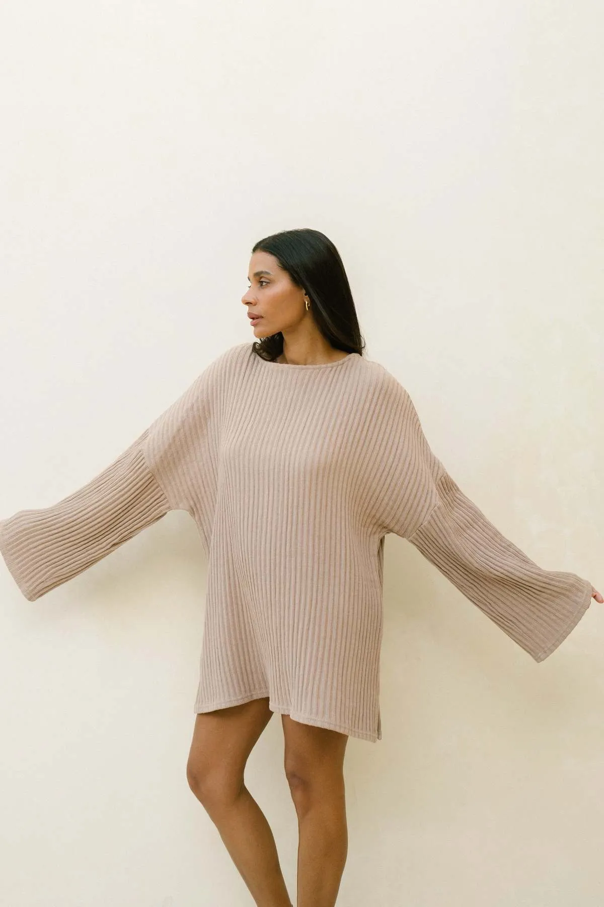 Bahhgoose Sweater Dress - Almond