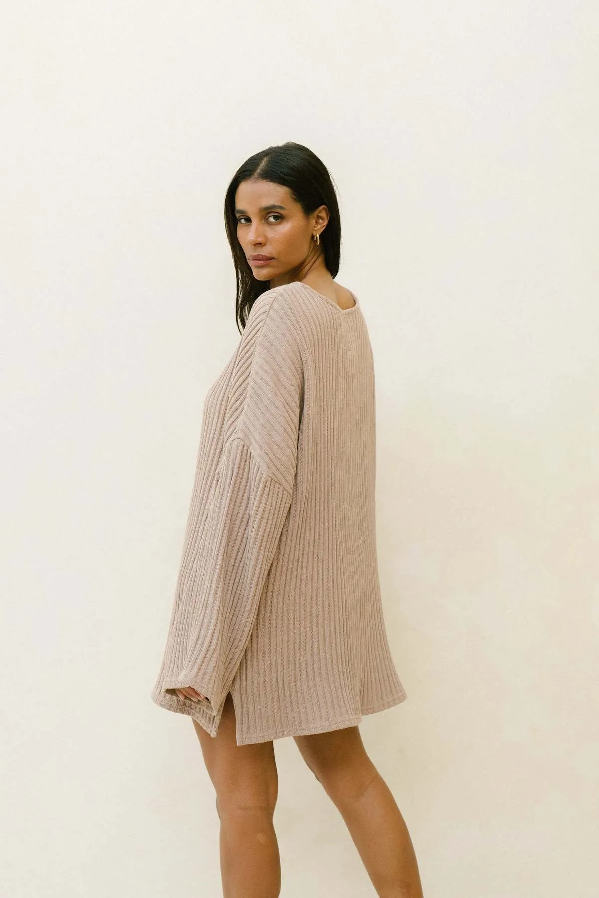 Bahhgoose Sweater Dress - Almond