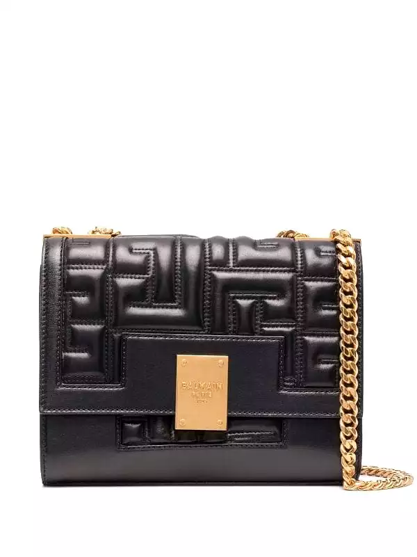 Balmain embossed-monogram crossbody bag