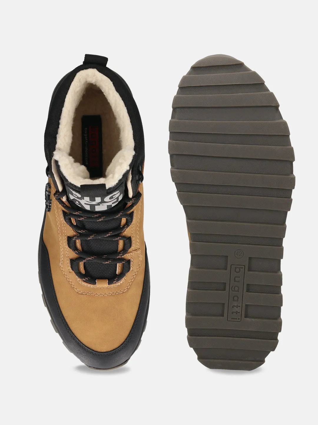 bugatti Cognac Synthetic Sneakers