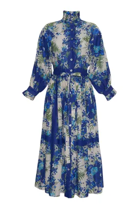 Cara Cara Beatrice Dress in Evening Blue Bombay