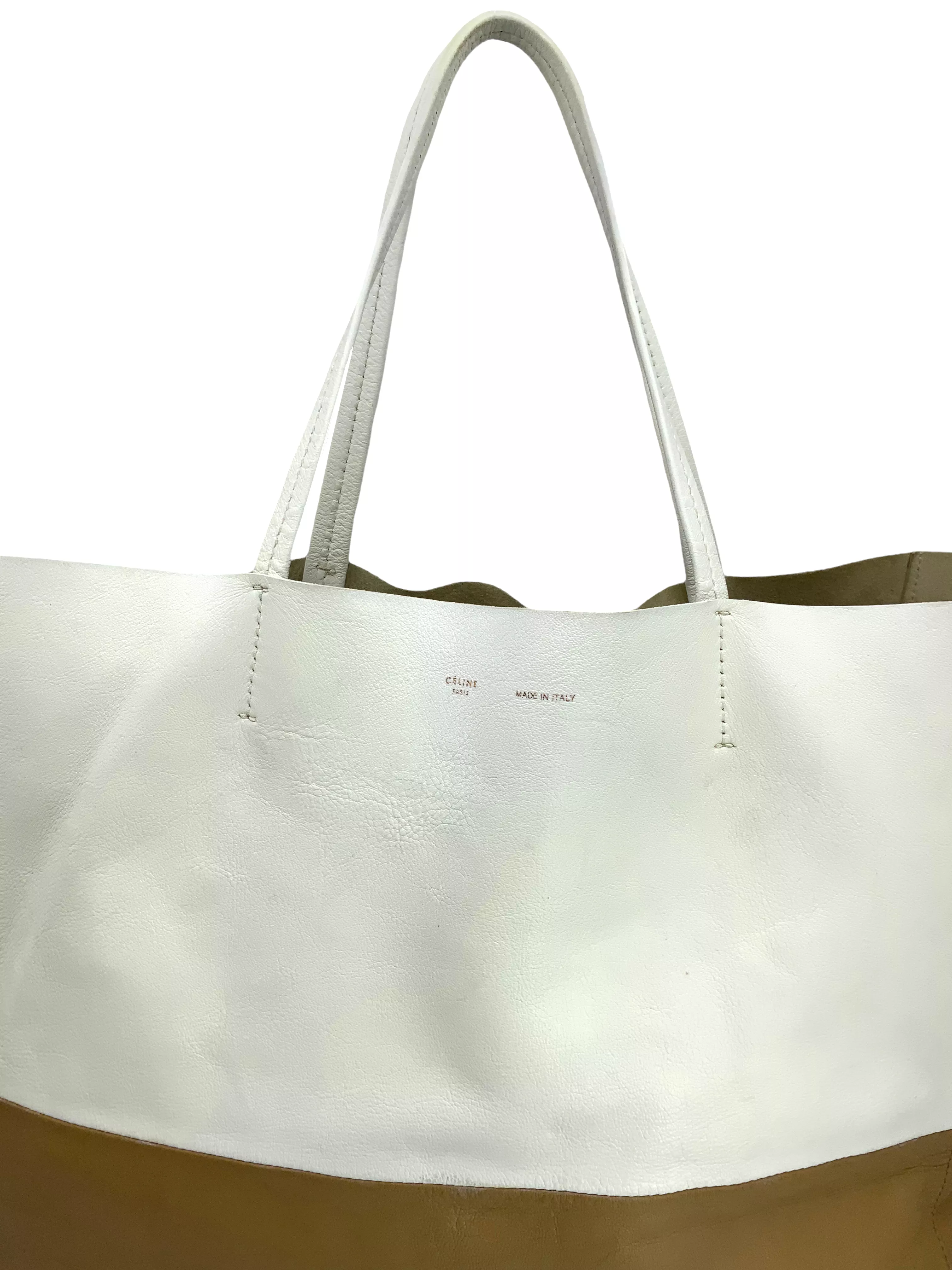 Celine Bi-Cabas Calfskin Leather Tote