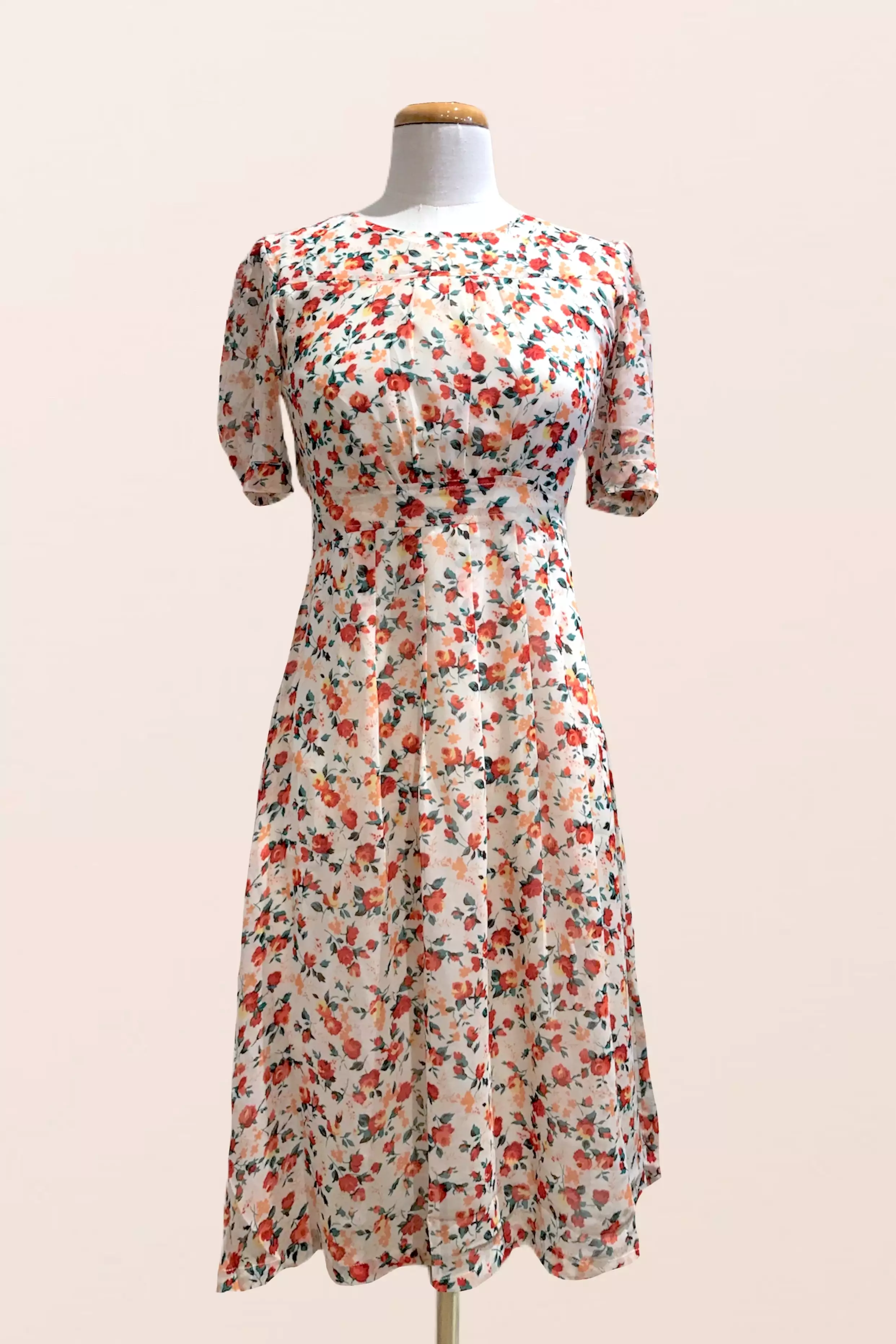 Chiffon Posie Dress Red Floral