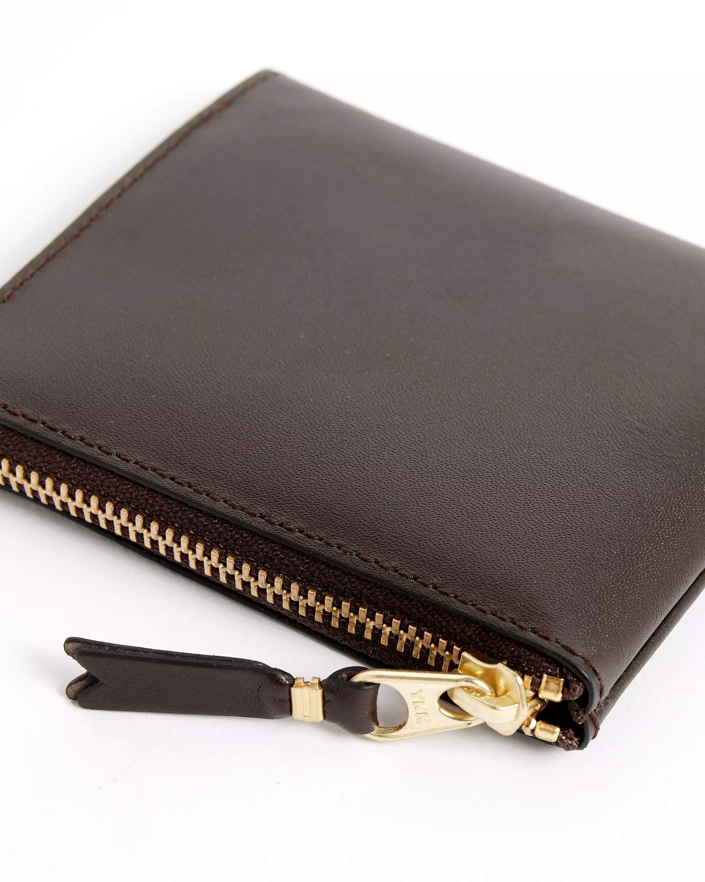 Classic Half Zip Wallet in Brown