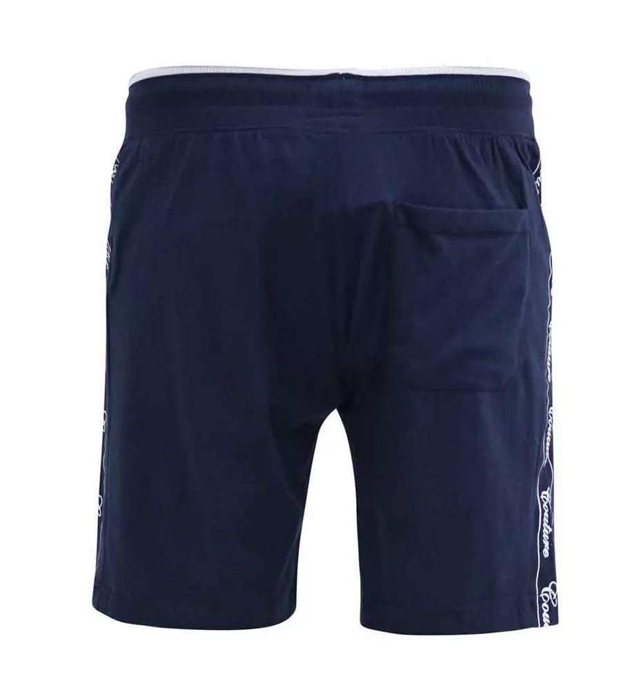 D555 Big Mens Couture Shorts With Elasticated Waistband and Branded Side Panels (BRANTHAM)