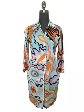 Emilio Pucci Abstract Print Cotton Dress Size S