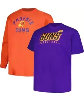 Fanatics Men's NBA Fanatics Phoenix Suns Big & Tall Short Sleeve & Long Sleeve T-Shirt Set