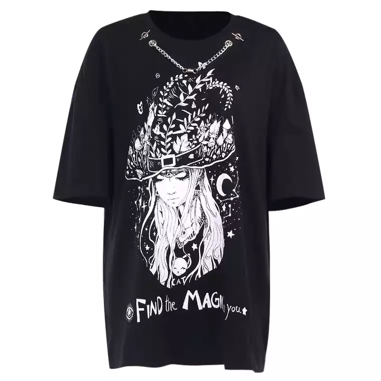 “FIND THE MAGIC IN YOU” DARK FASHION LONG T-SHIRT BY70177