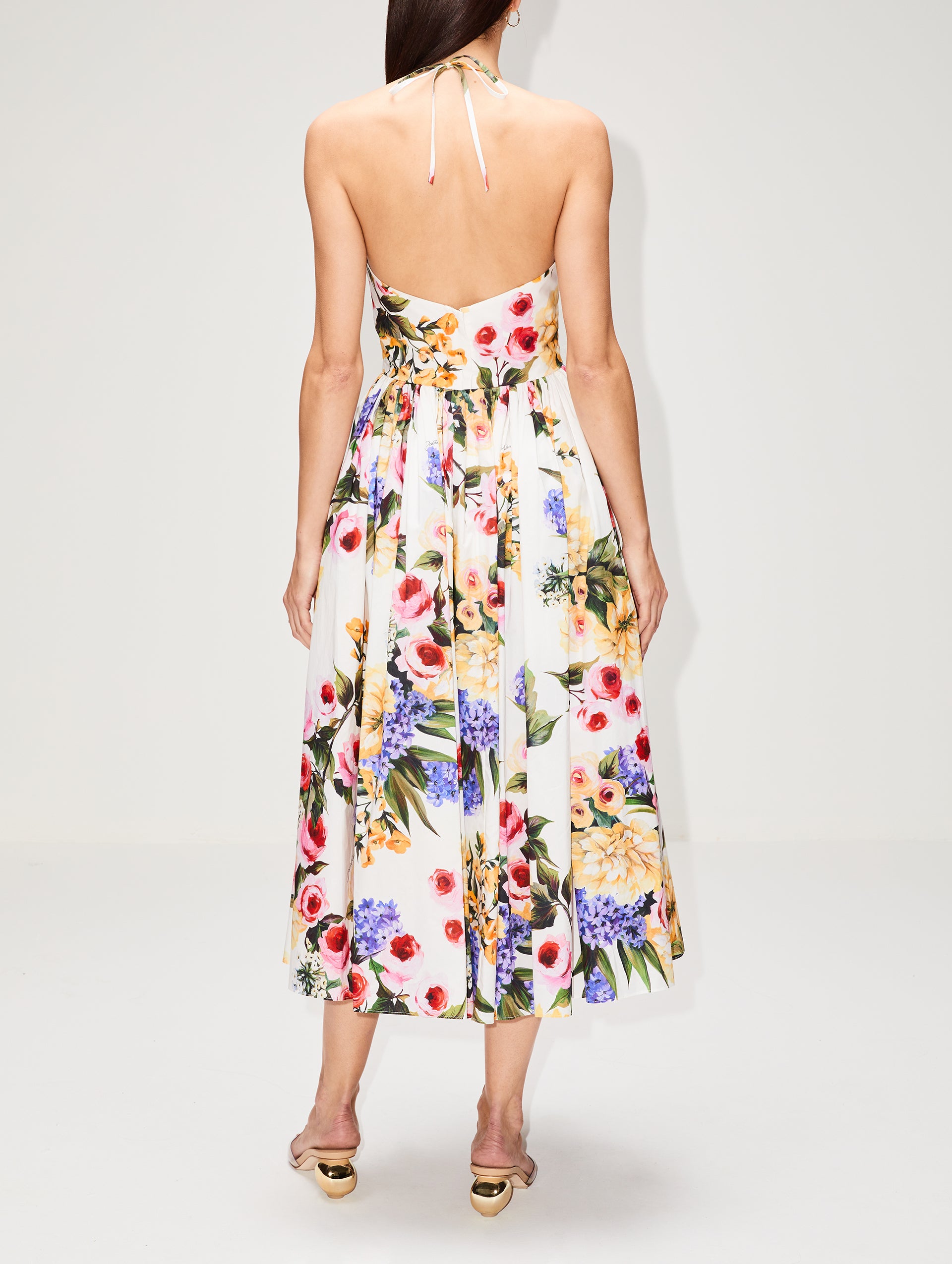 Floral Printed Poplin Dress