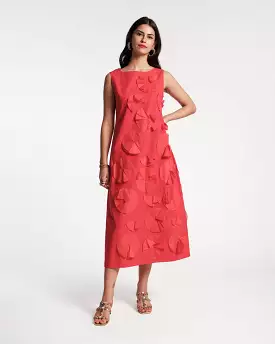 Frances Valentine Origami Flower Dress Red