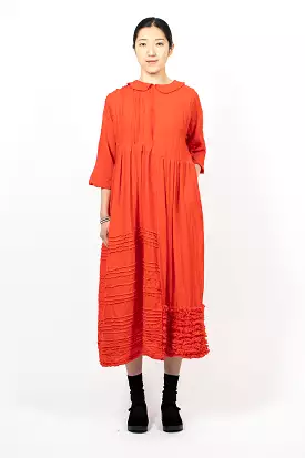 Garment Washed Dress Red