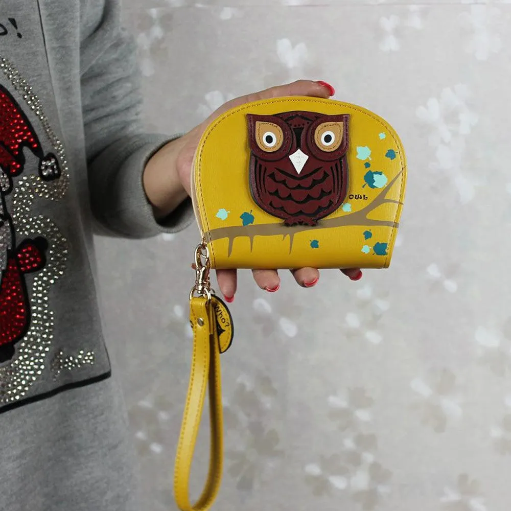 Goforward Girl Owl Clutch Coin Money Bag Coin Change Wallet Women Purse