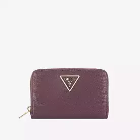 GUESS LAUREL MEDIUM SIZED WALLET PLUM