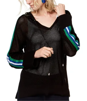 I-N-C Womens Mesh Hoodie Sweatshirt