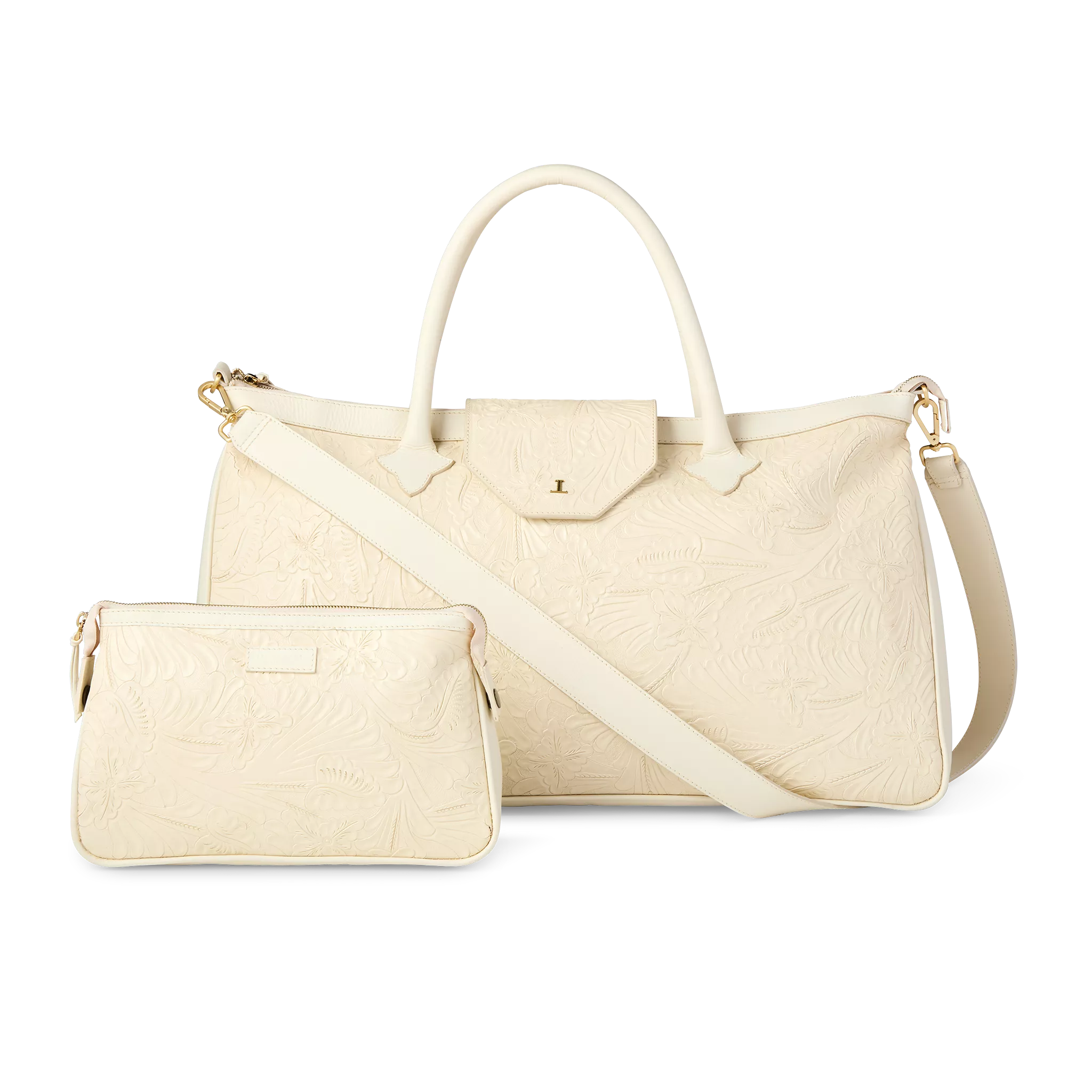 Intagliare Weekender Bag :: Glitz Cream