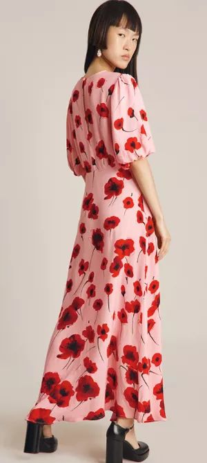 Iris Dress Red Poppy