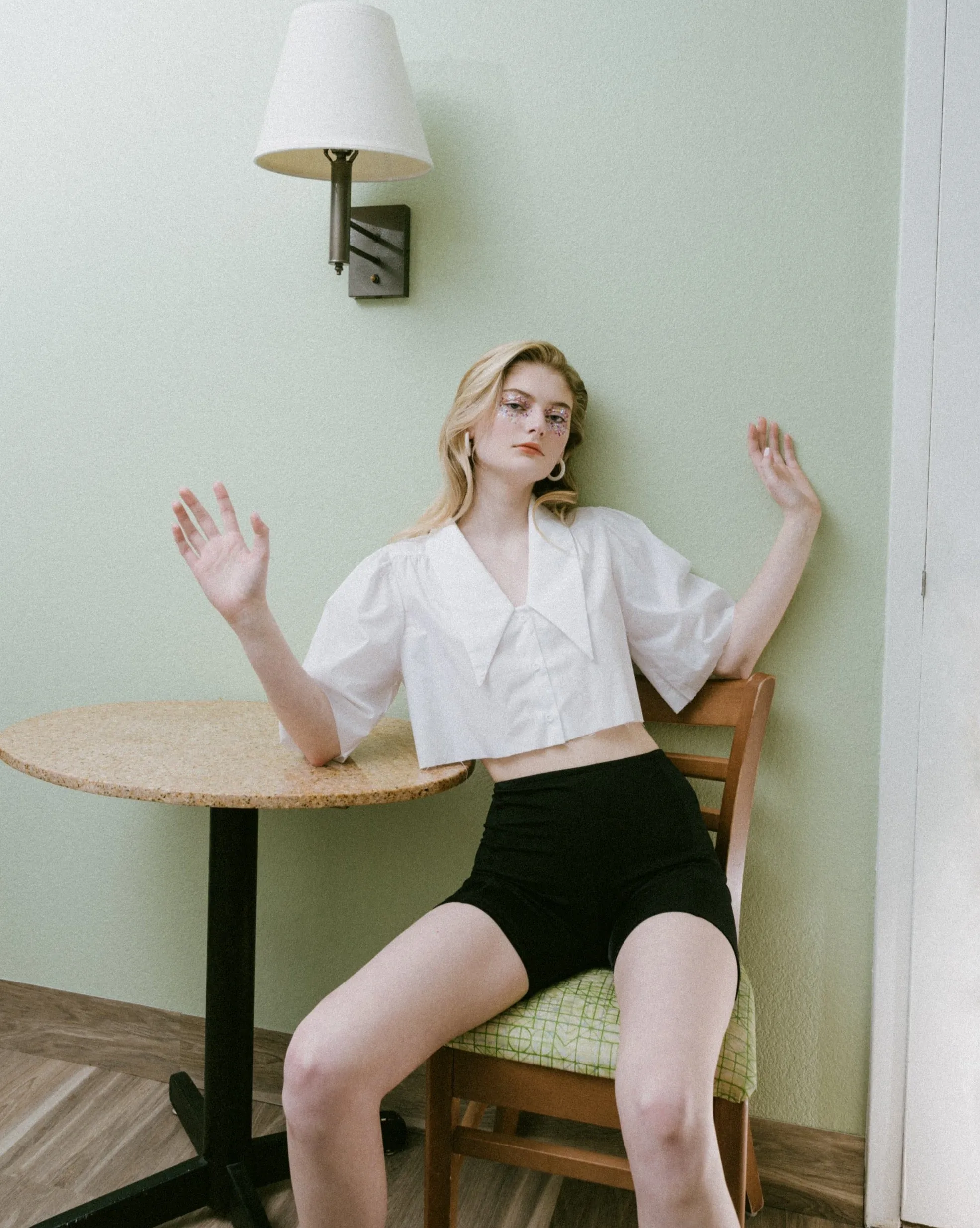 Jean Blouse in Alabaster