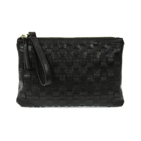 Joy Susan Quinn Woven Convertible Crossbody Clutch – Black