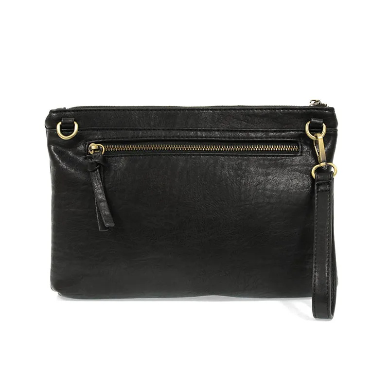 Joy Susan Quinn Woven Convertible Crossbody Clutch – Black