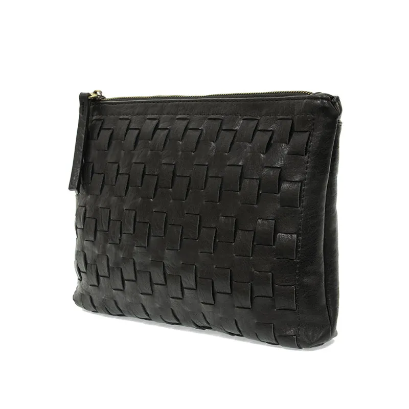 Joy Susan Quinn Woven Convertible Crossbody Clutch – Black