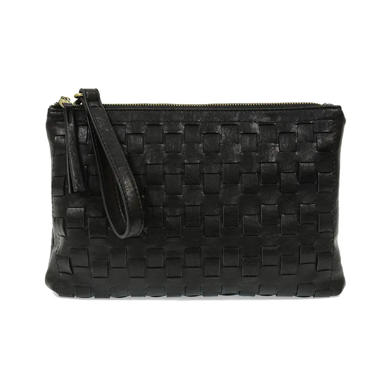 Joy Susan Quinn Woven Convertible Crossbody Clutch – Black