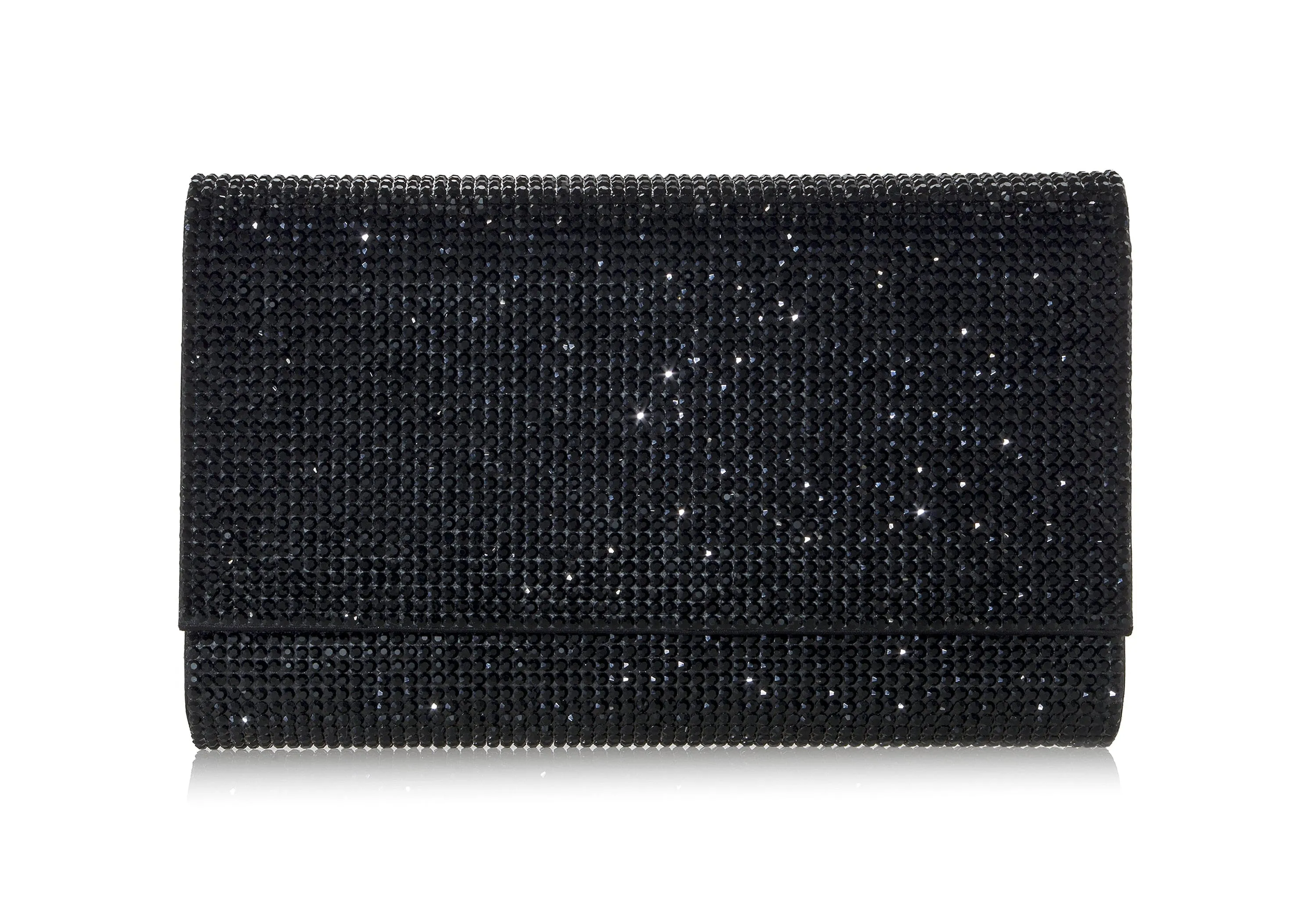 Judith Leiber Couture Judith Leiber  Envelope Fizzoni Crystal Clutch Black