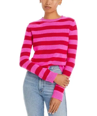 Jumper1234 Womens Cashmere Striped Pullover Sweater