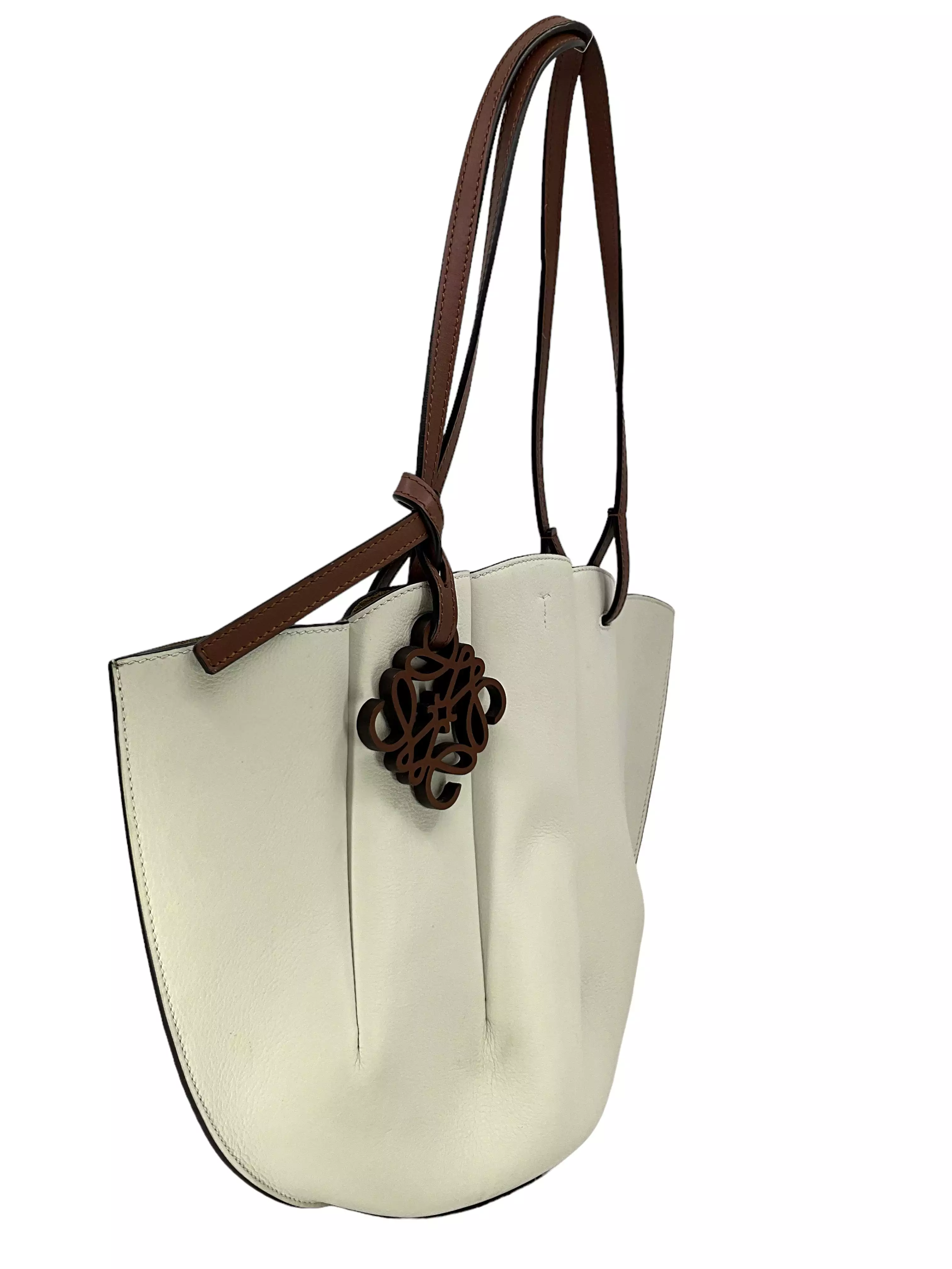 LOEWE Shell Small Leather Tote Bag