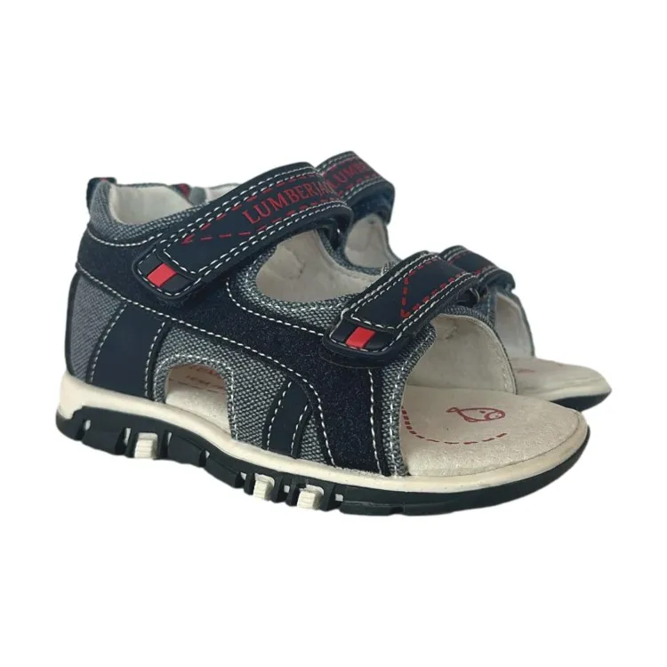 Lumberjack 421BILLY Sandali Bambino CANVAS-NOBESTO NUBUCK Blu