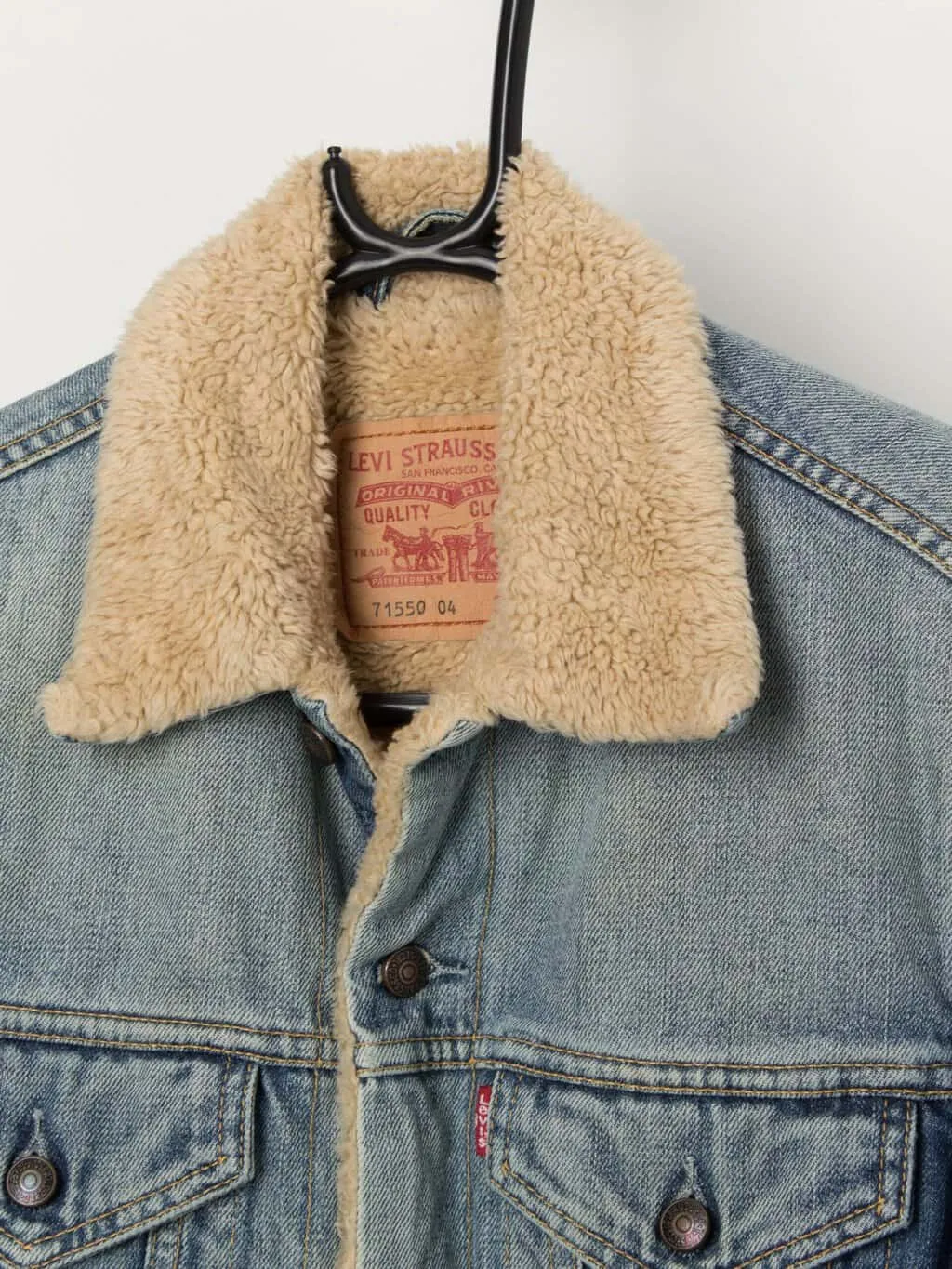 Men’s vintage Levis 71550 sherpa lined denim jacket – XS / Small