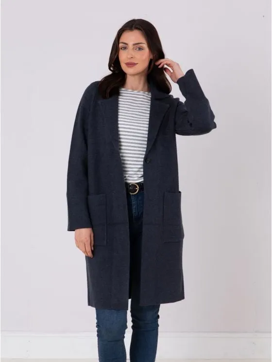 Nars Longline Coat in Denim Blue