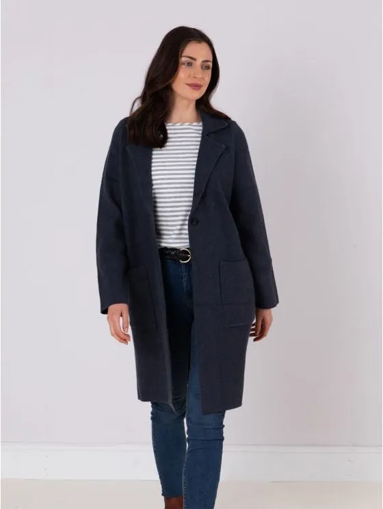 Nars Longline Coat in Denim Blue