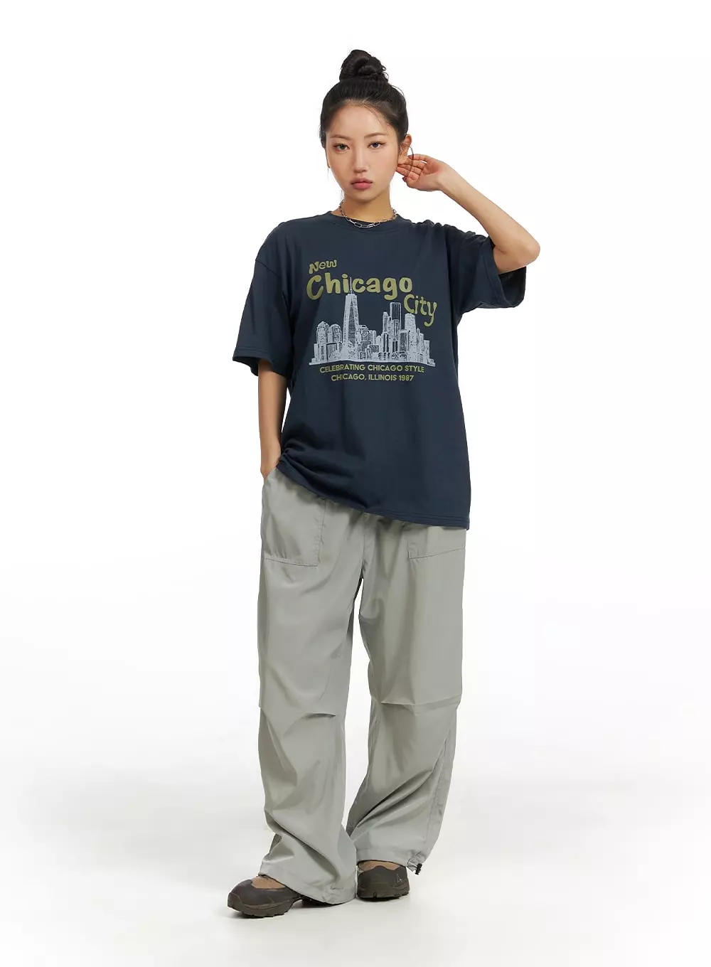 New Chicago City Oversized T-Shirt CM408