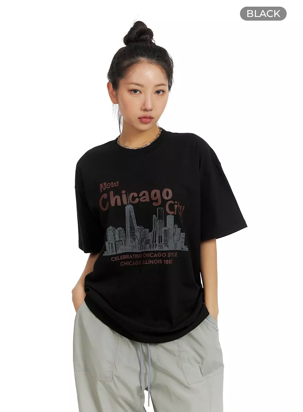 New Chicago City Oversized T-Shirt CM408