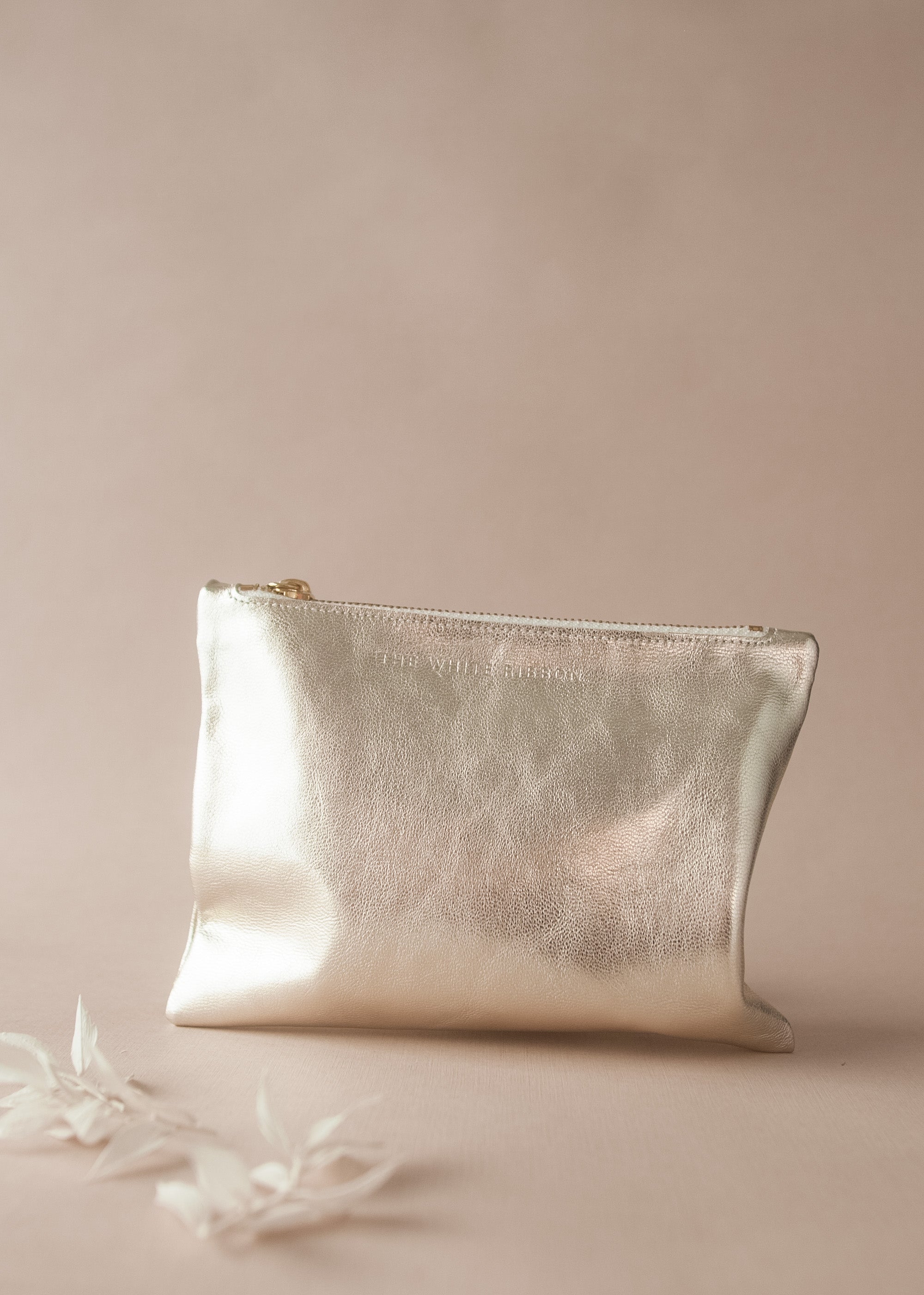 NOA Clutch - White Gold