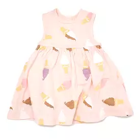 oh baby! Cotton Slub Tank Dress - Soft Serve Print - Pale Pink