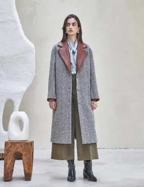 OVERSIZED SINGLE COAT - brown