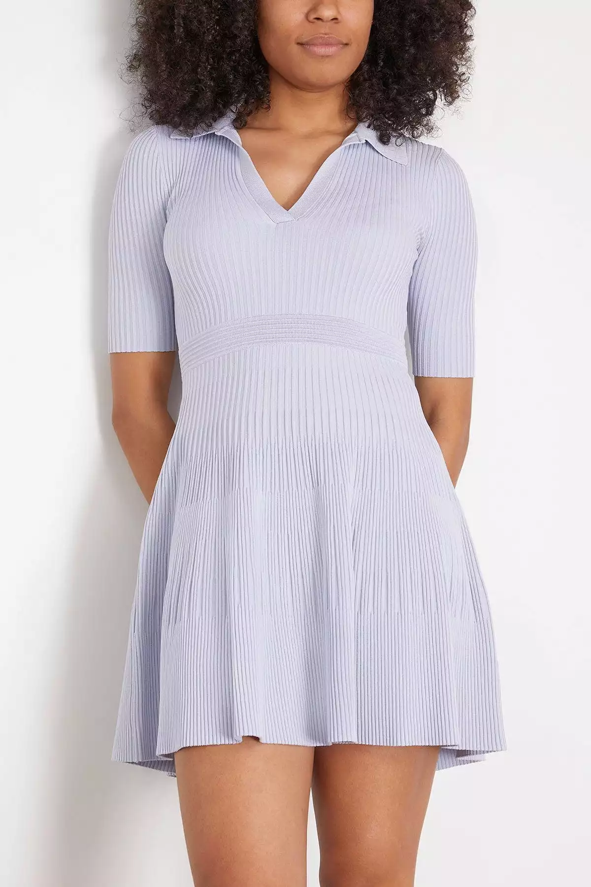 Patricia Polo Mini Dress in Blue Haze