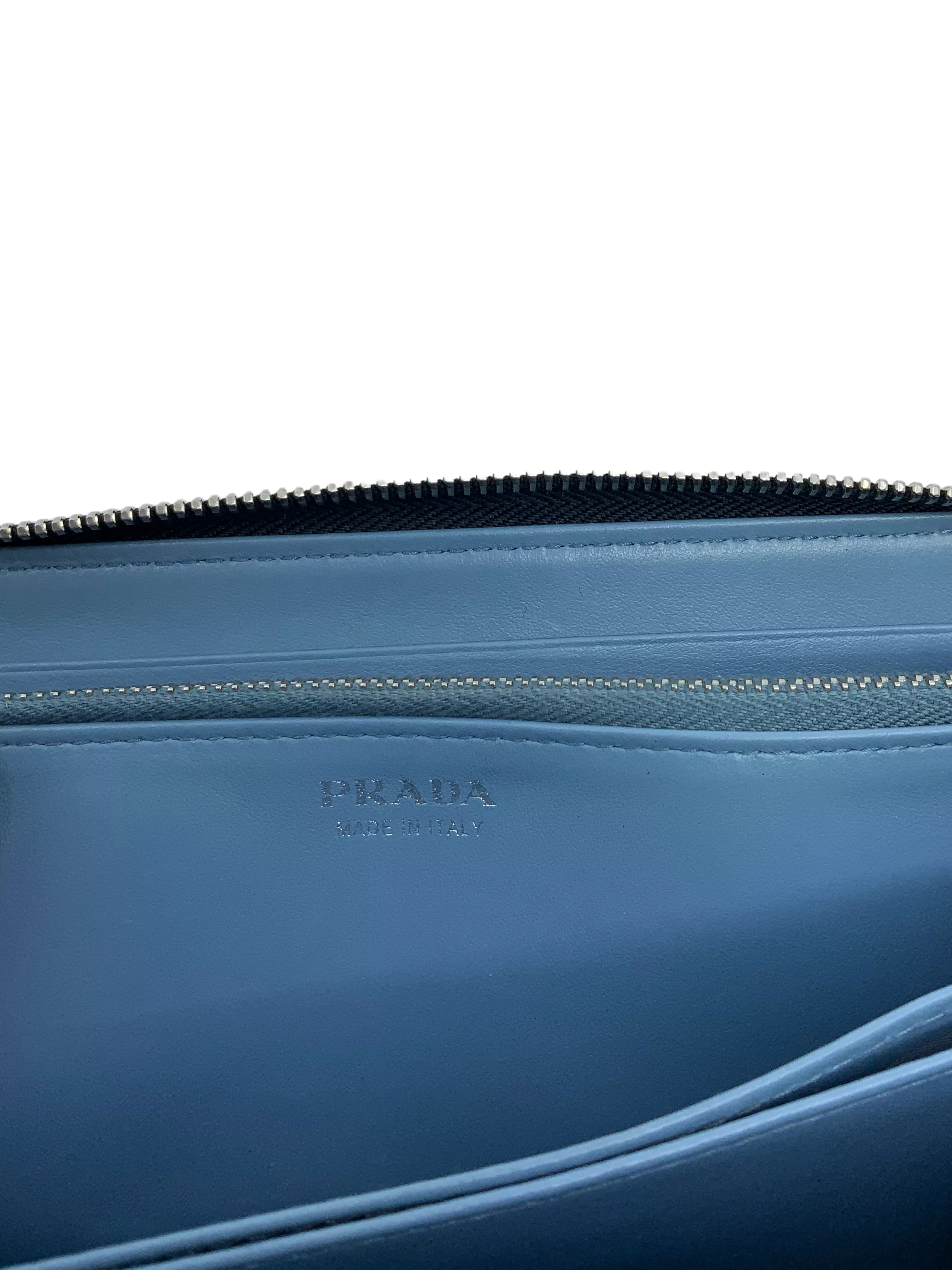 Prada Saffiano Leather Large Zip Wallet