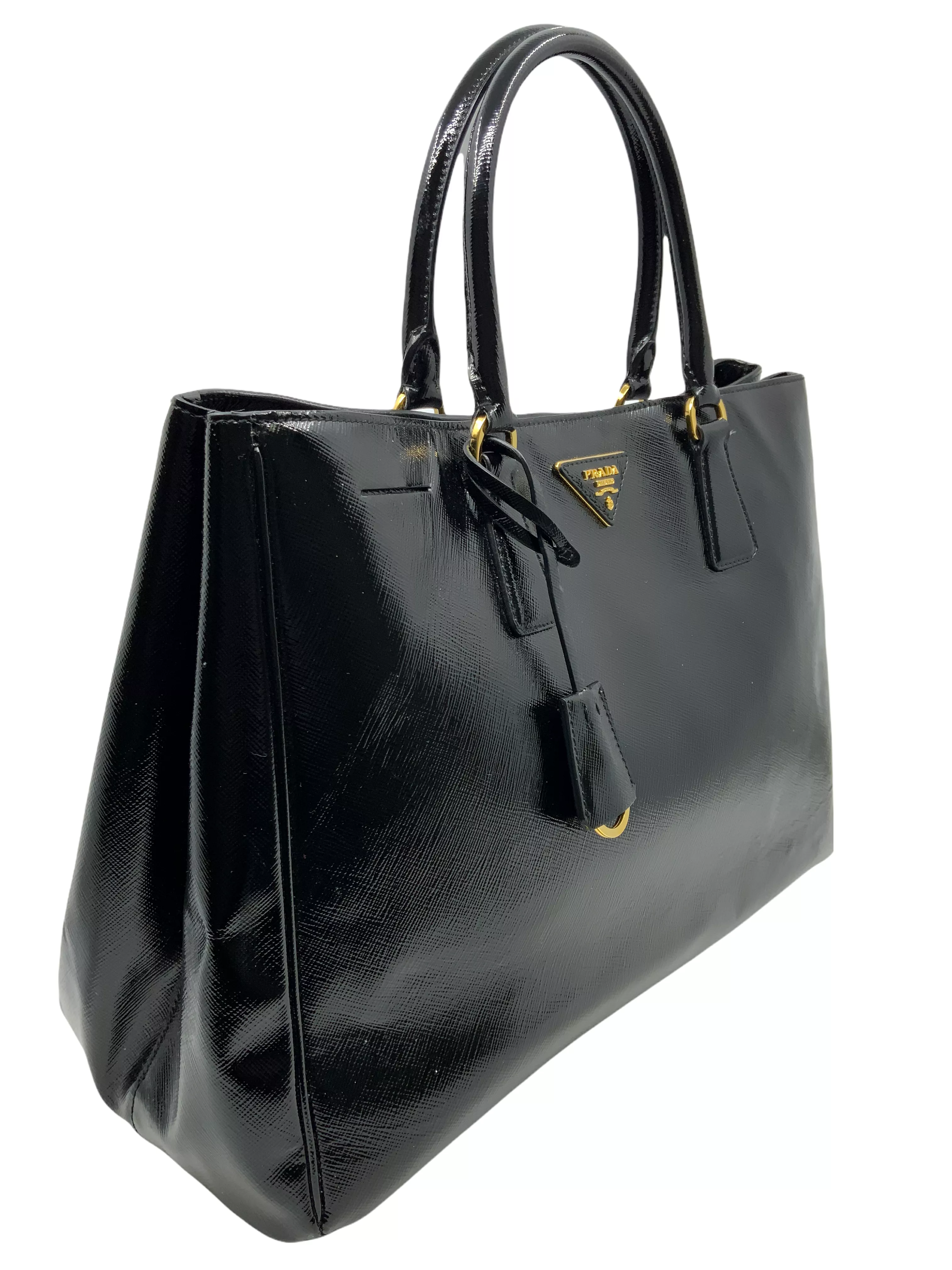 Prada Saffiano Lux Patent Leather Tote Bag