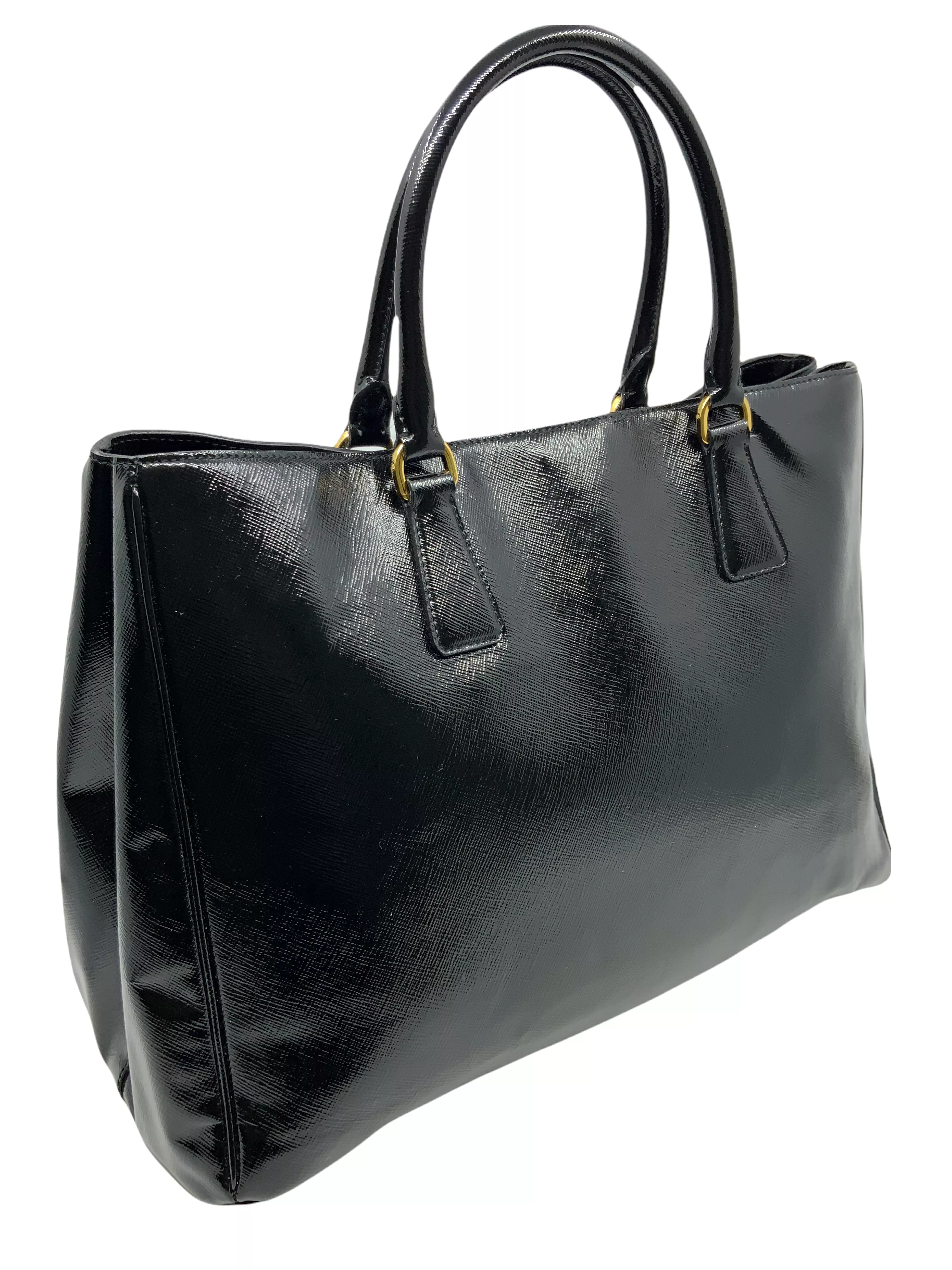 Prada Saffiano Lux Patent Leather Tote Bag