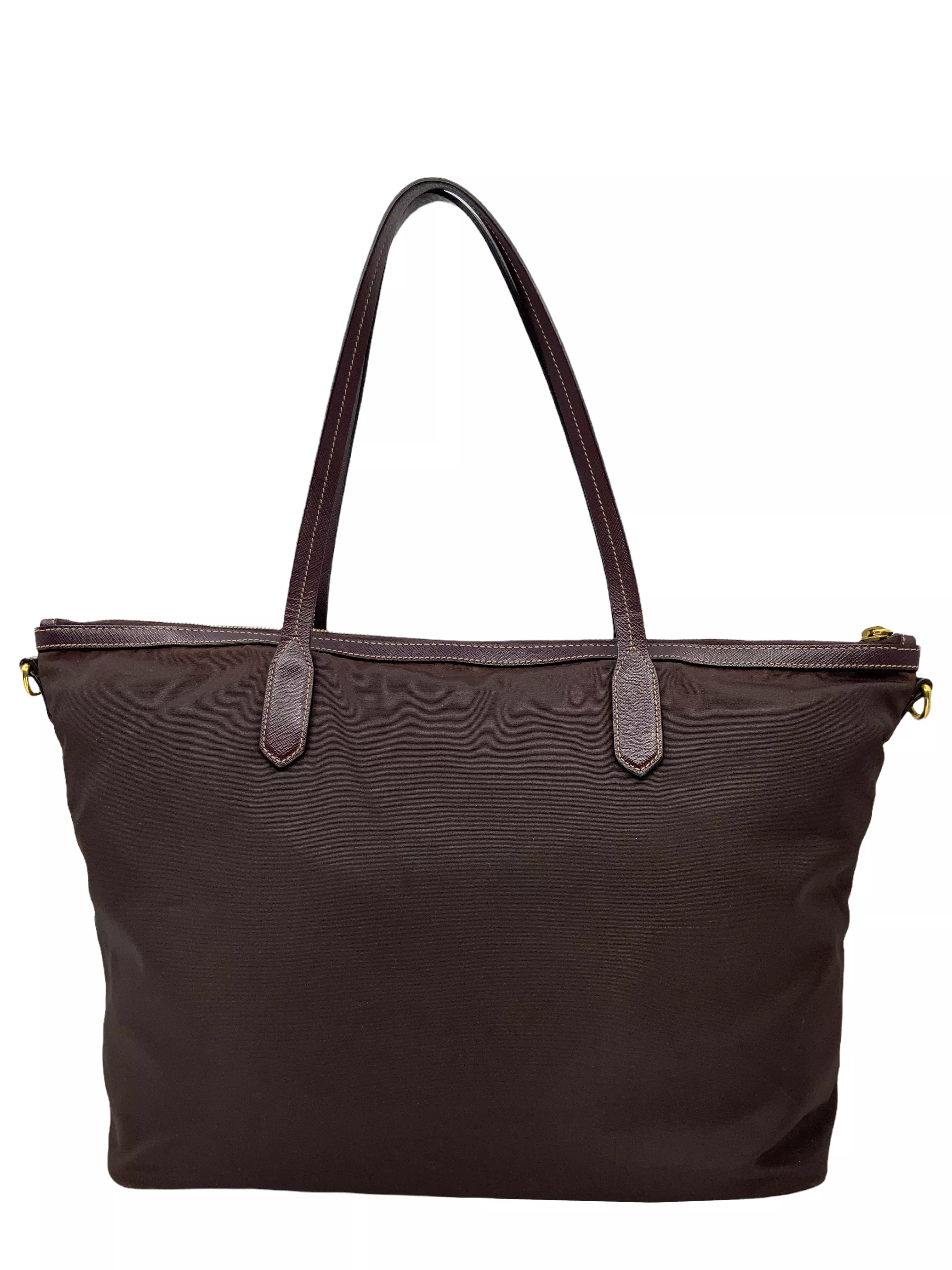 PRADA Tessuto Nylon and Saffiano Leather Tote