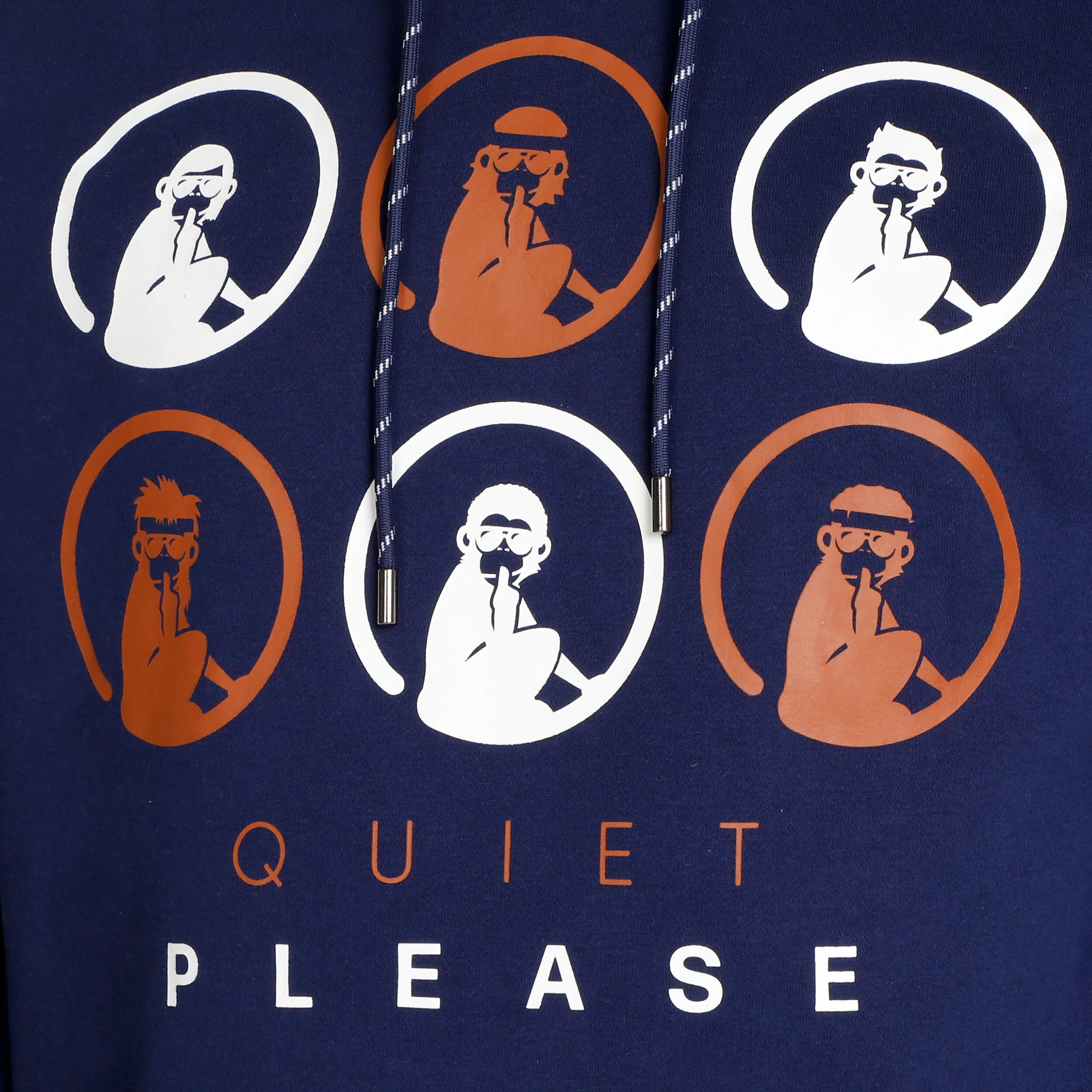 Quiet Please Retro Monkey Hoody Men