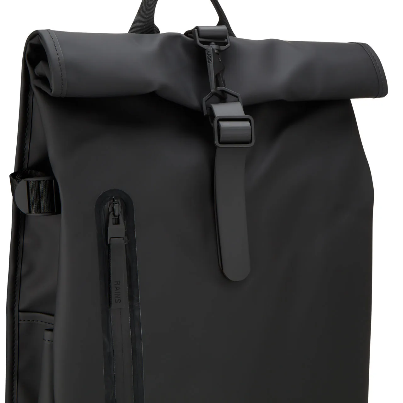 RAINS Roll Top Backpack - 01 Black