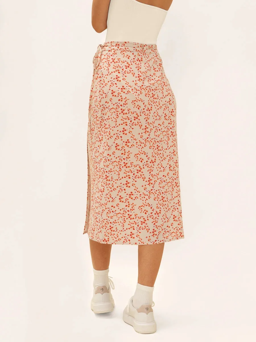 Robin Wrap Skirt in Summer Garden