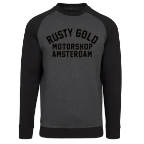 Rusty Gold Race Sweater Charcoal & Black